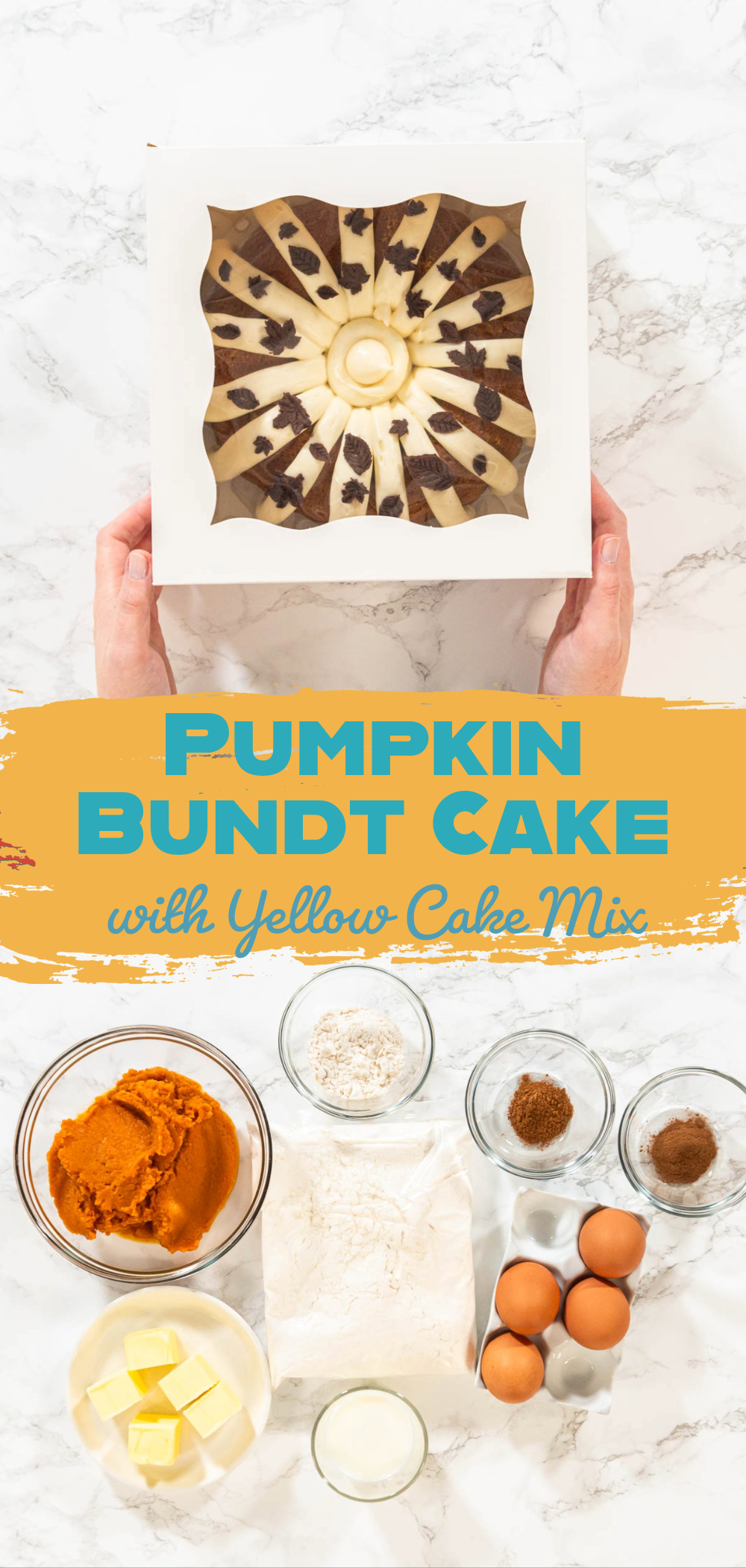 Pumpkin Bundt Cake with Yellow Cake Mix