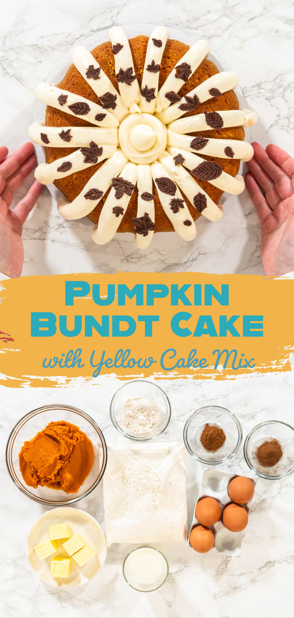 Pumpkin Bundt Cake with Yellow Cake Mix