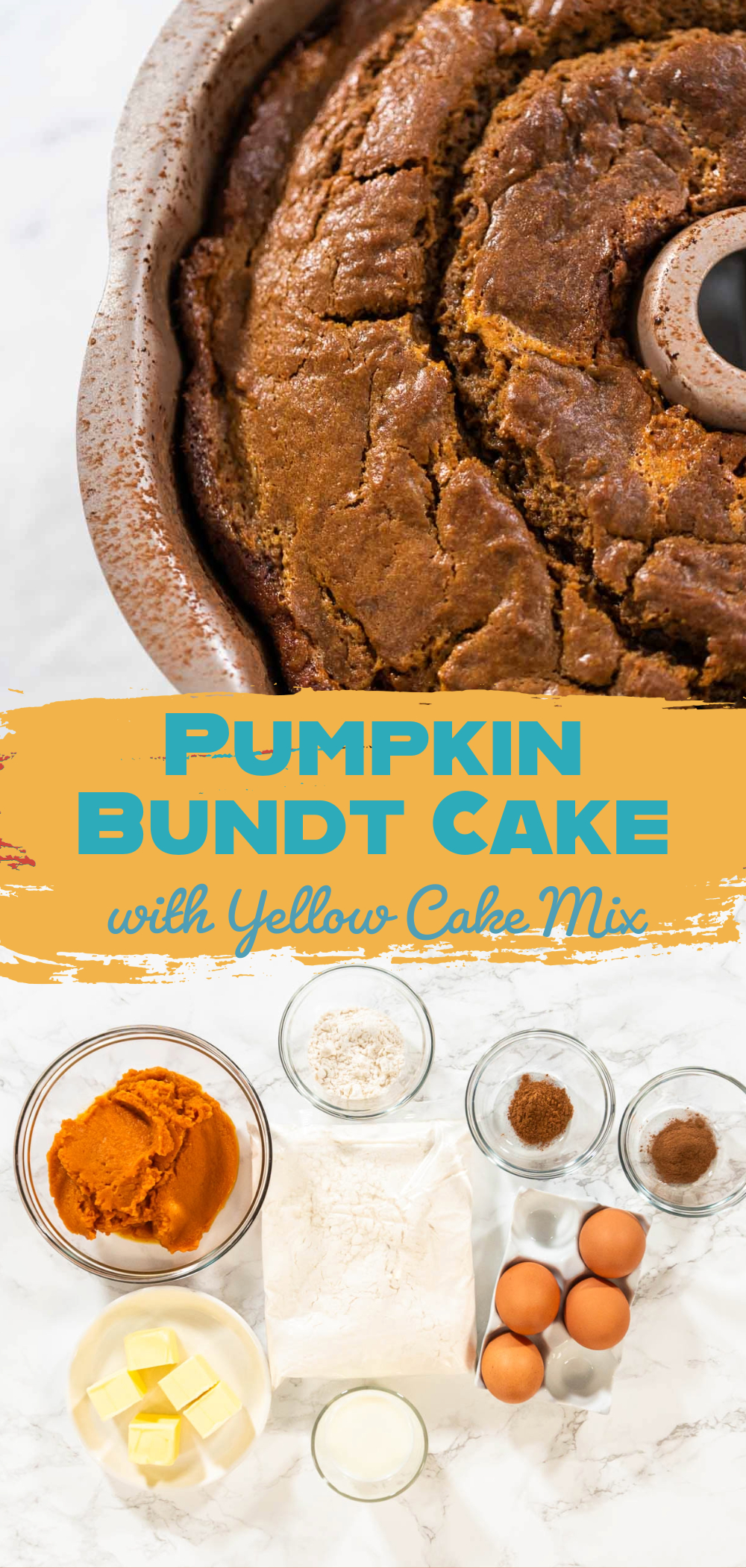 Pumpkin Bundt Cake with Yellow Cake Mix