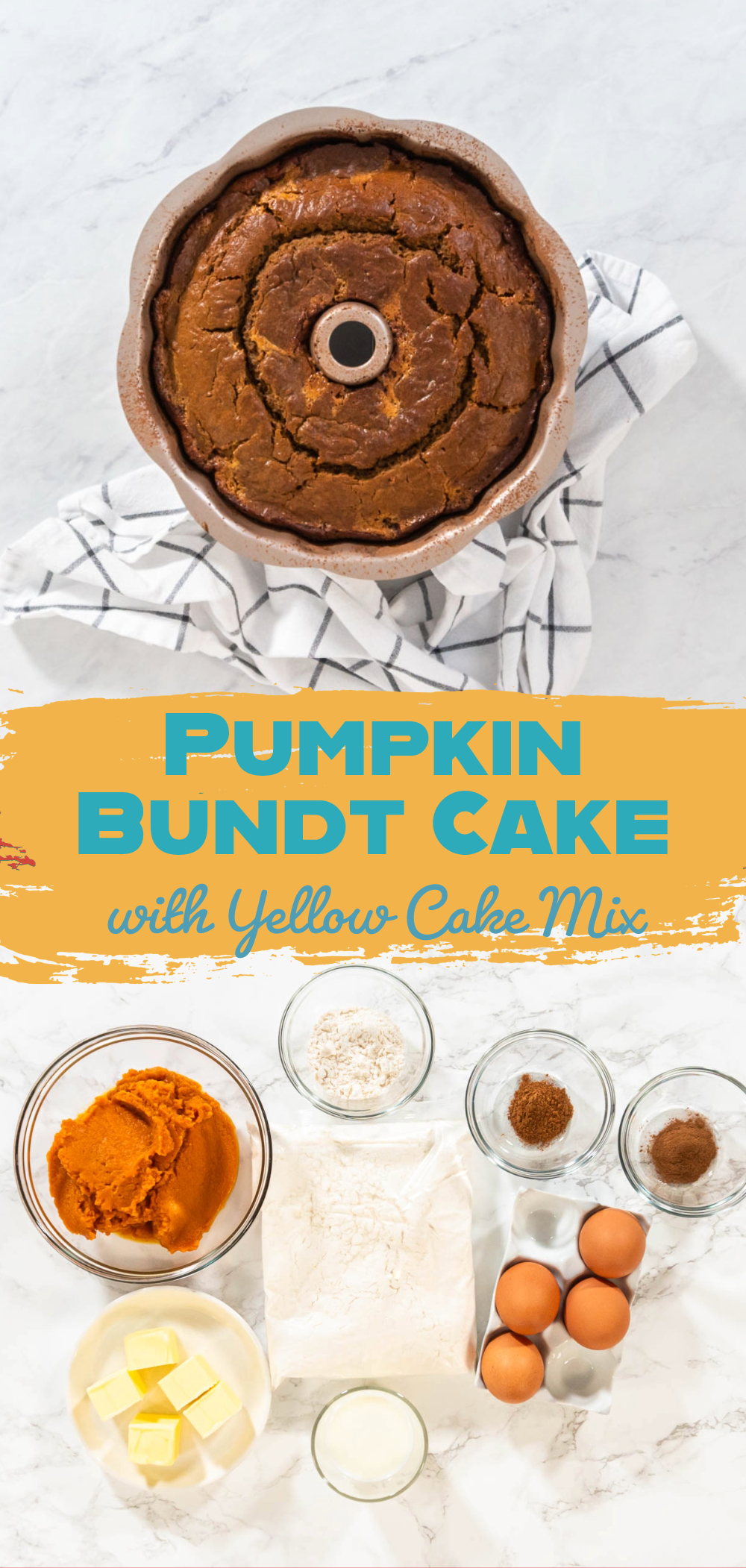 Pumpkin Bundt Cake with Yellow Cake Mix