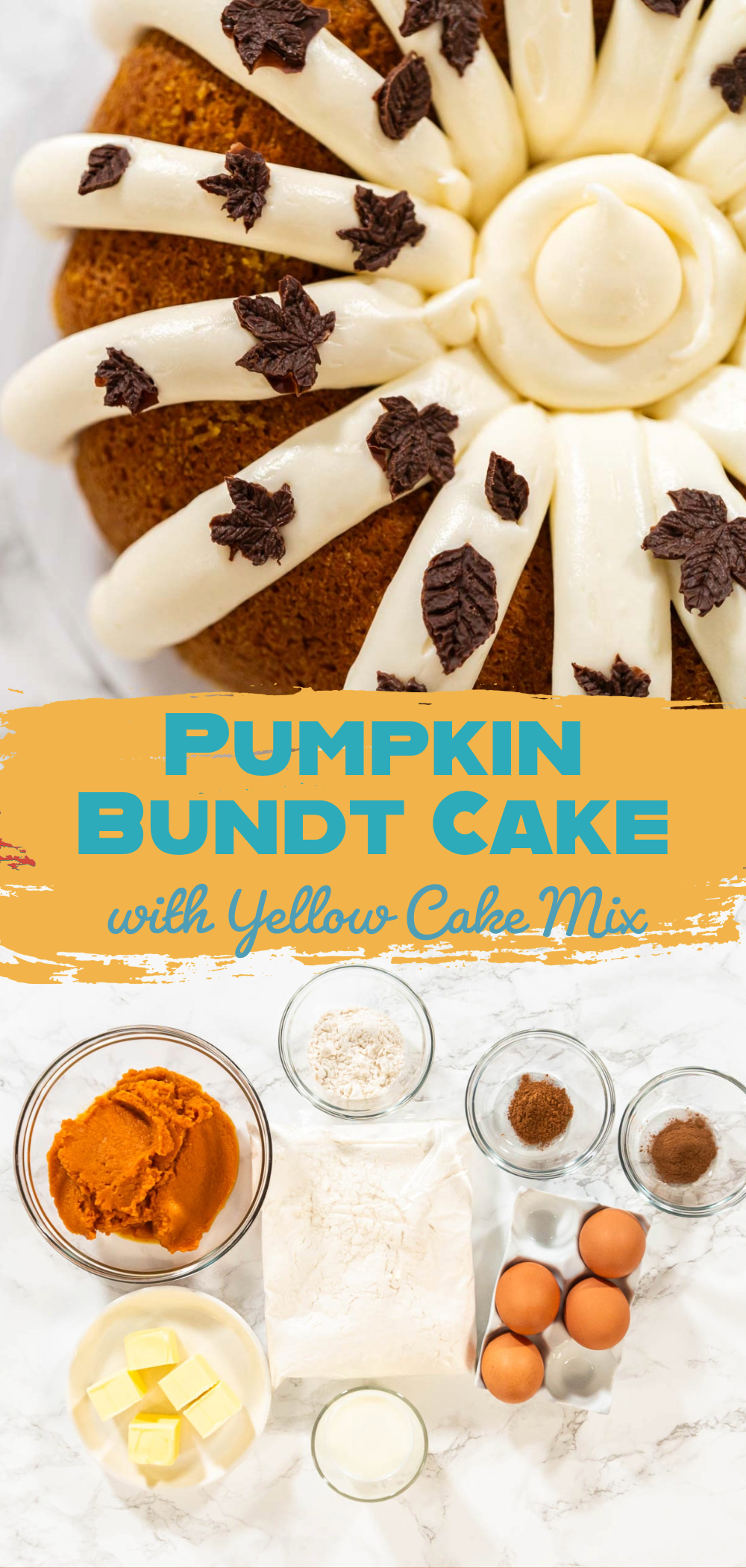 Pumpkin Bundt Cake with Yellow Cake Mix