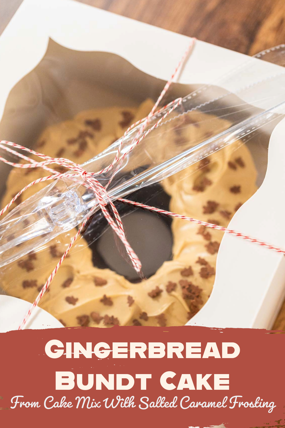 Gingerbread Bundt Cake From Cake Mix With Salted Caramel Frosting