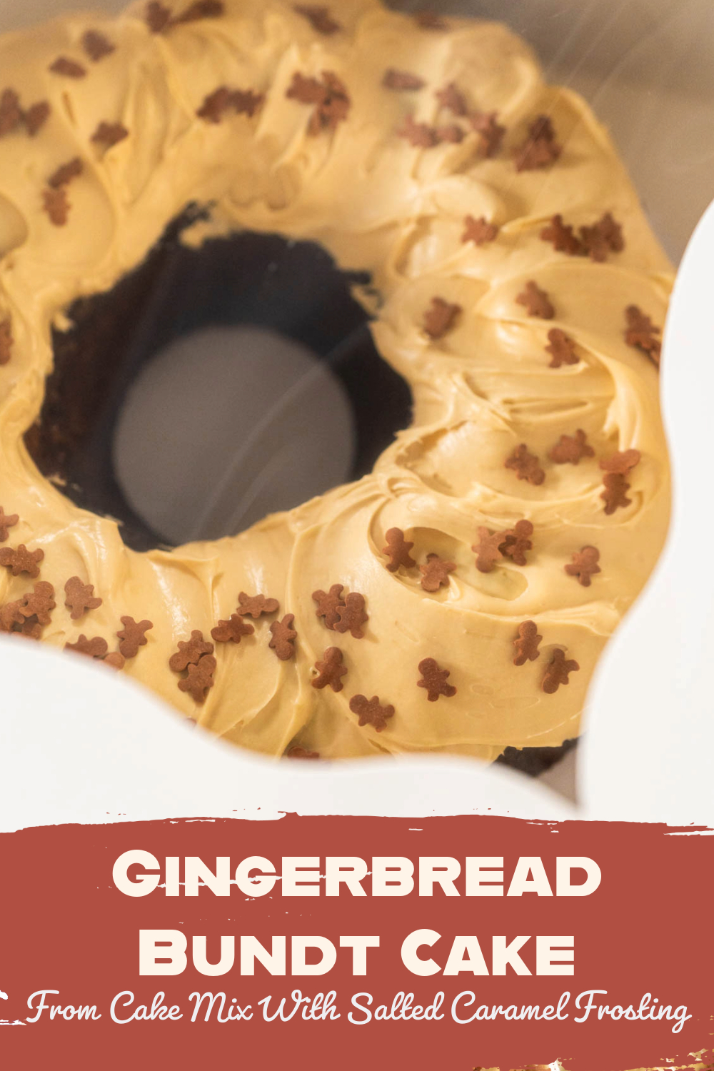 Gingerbread Bundt Cake From Cake Mix With Salted Caramel Frosting