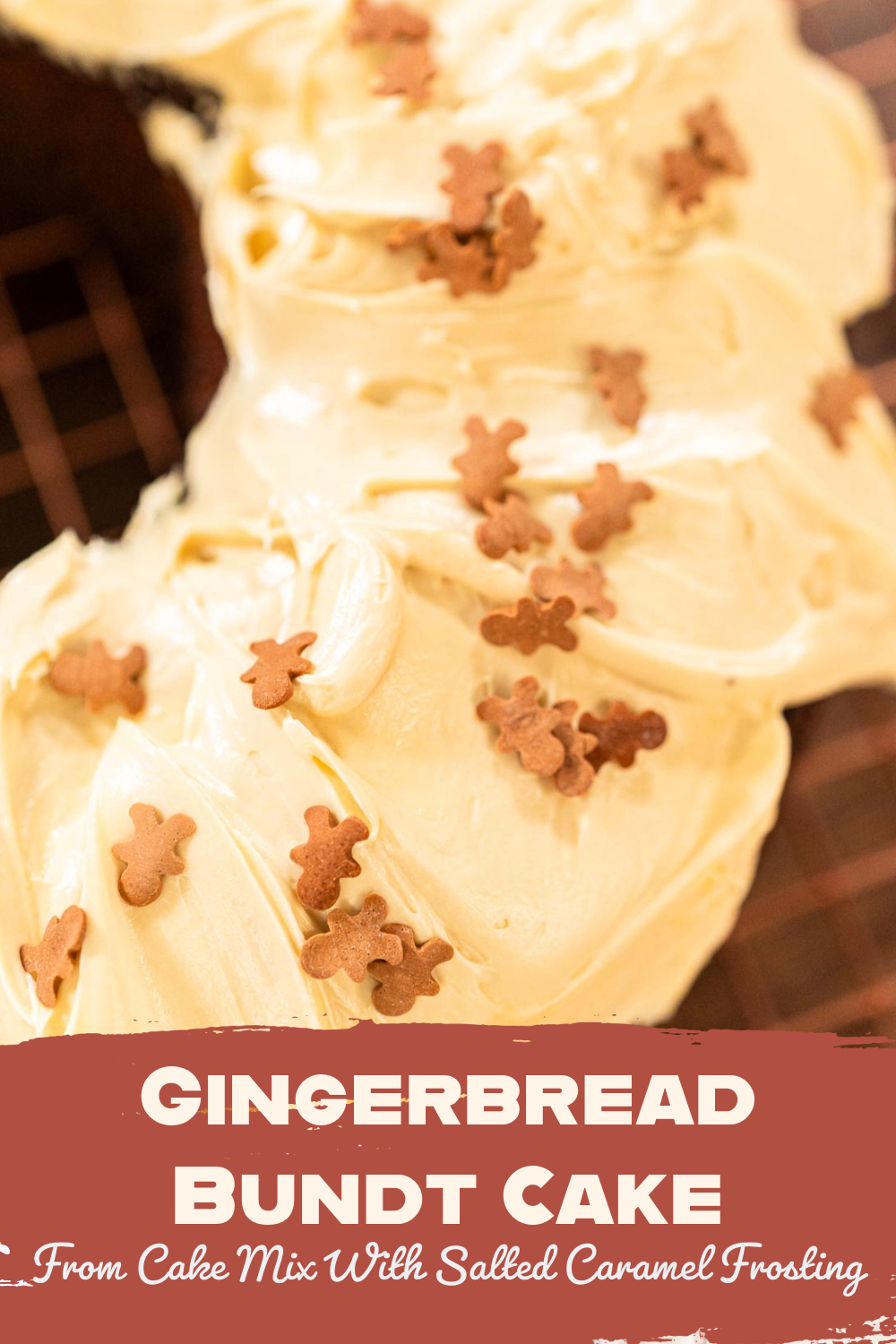 Gingerbread Bundt Cake From Cake Mix With Salted Caramel Frosting