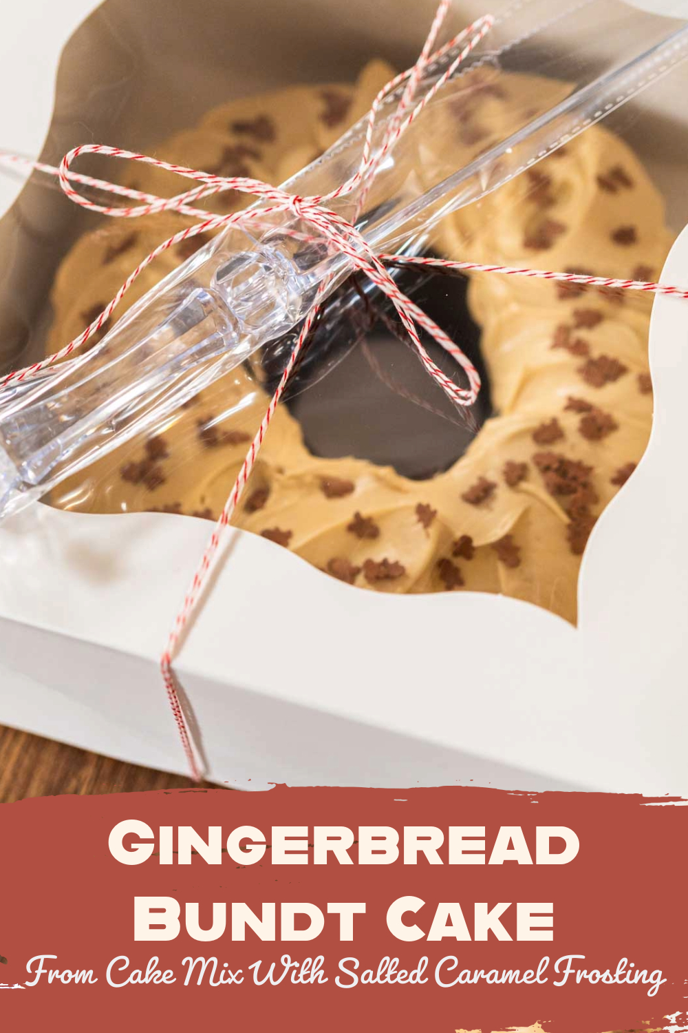 Gingerbread Bundt Cake From Cake Mix With Salted Caramel Frosting