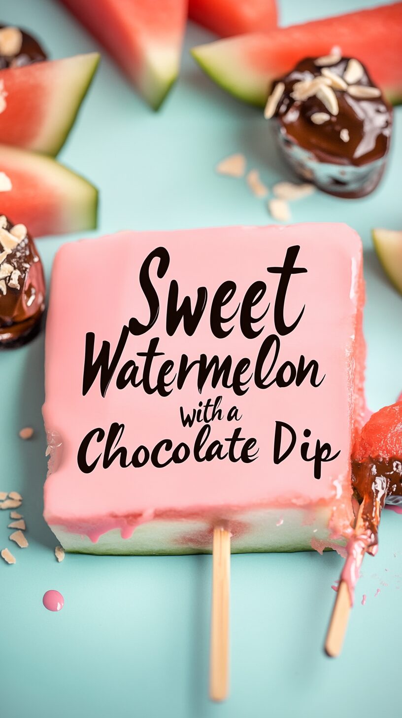 Watermelon Bites Dipped in Chocolate – Easy No-Bake Summer Dessert for Kids & Parties