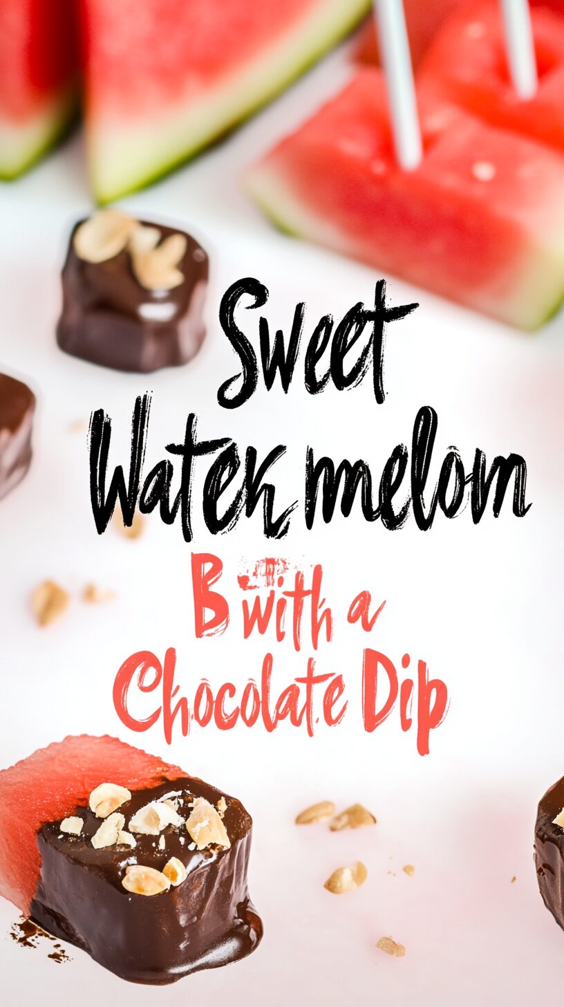 Watermelon Bites Dipped in Chocolate – Easy No-Bake Summer Dessert for Kids & Parties