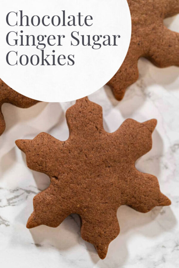 Holiday Chocolate Sugar Cookies with Cocoa and Ginger