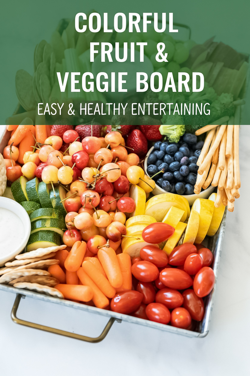Easy and Colorful Fruit and Veggie Board for Entertaining