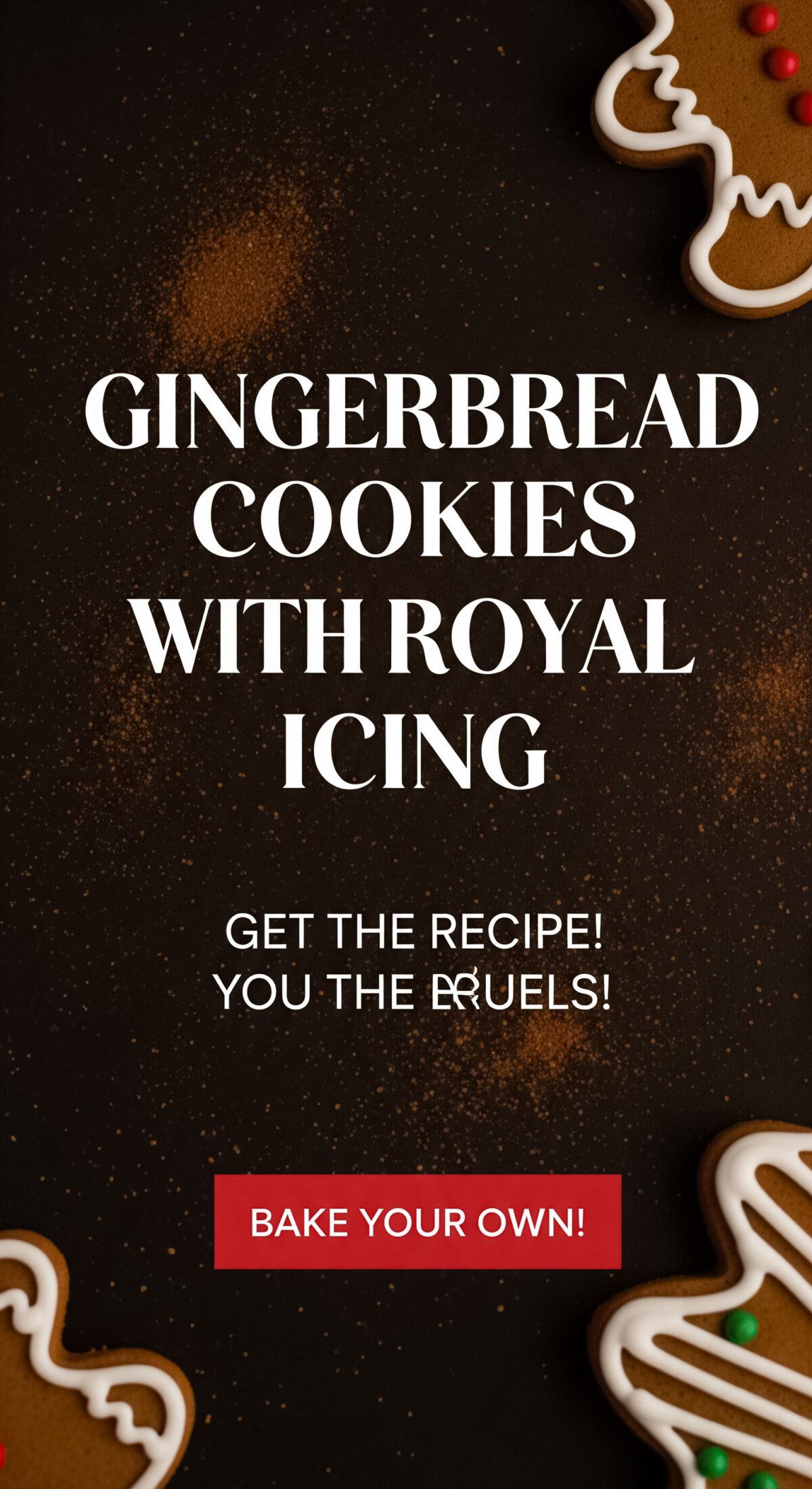 Gingerbread Cookies with Royal Icing for Christmas Baking and Decorating
