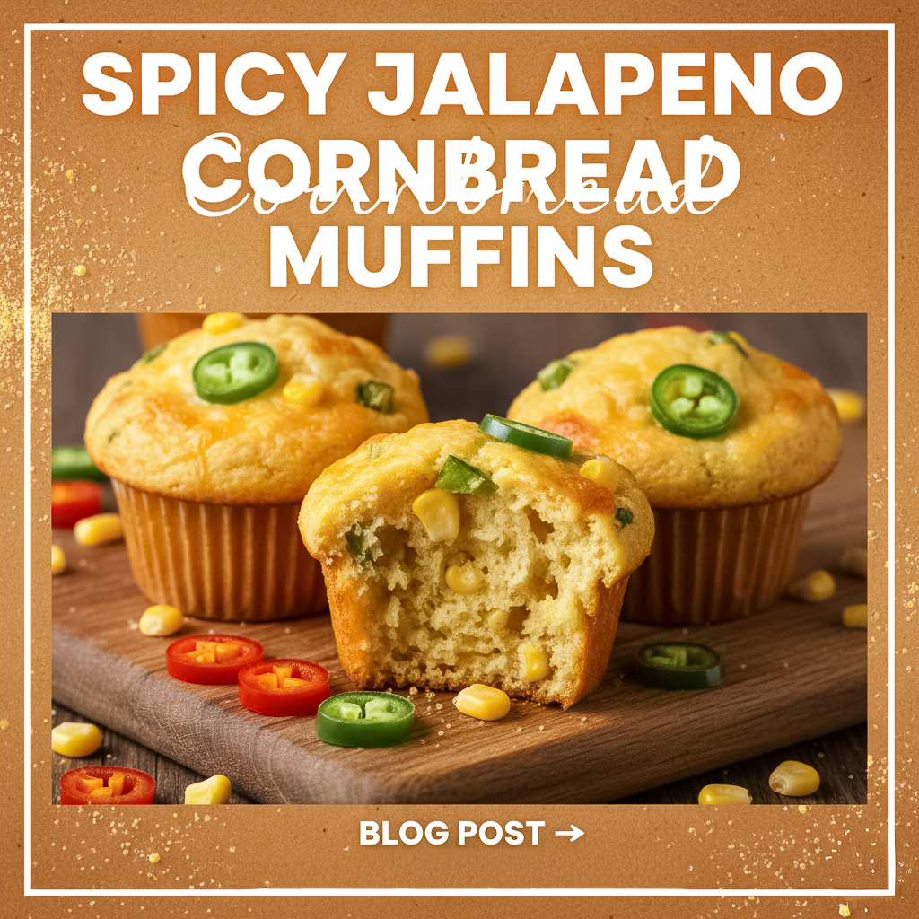 Spicy Jalapeño Cornbread Muffins with Fresh Jalapeños and No Cheese