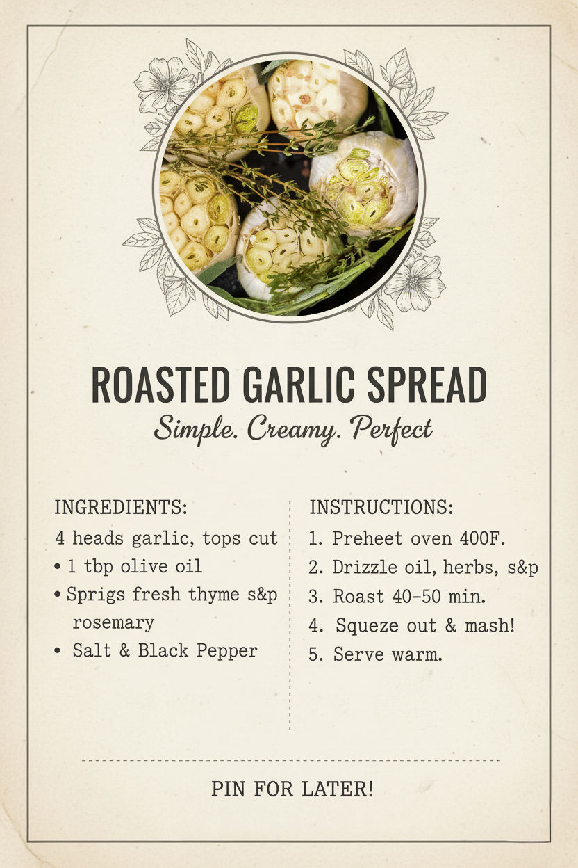 How to Make Roasted Garlic Spread for Bread and Sandwiches