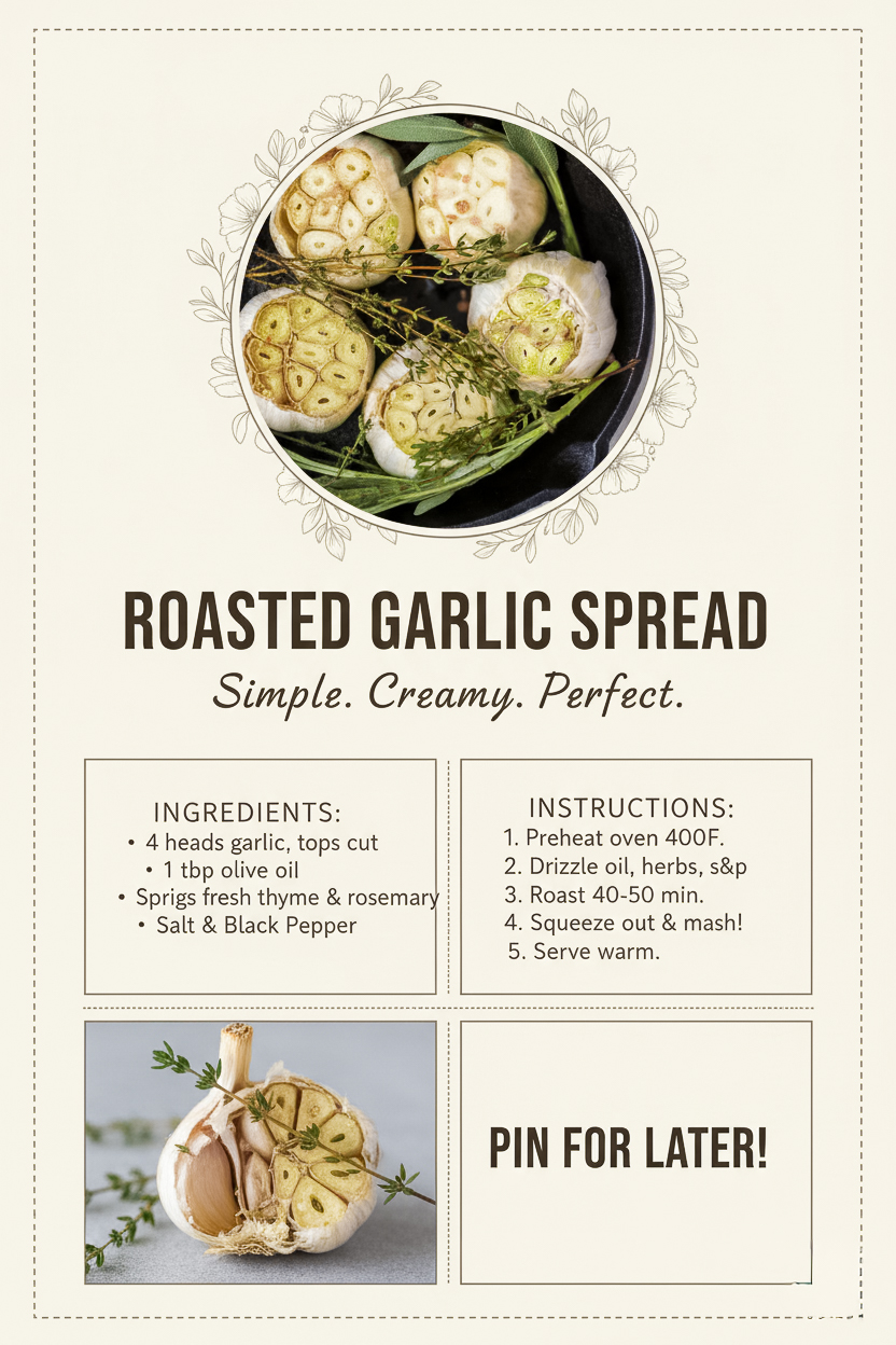 How to Make Roasted Garlic Spread for Bread and Sandwiches