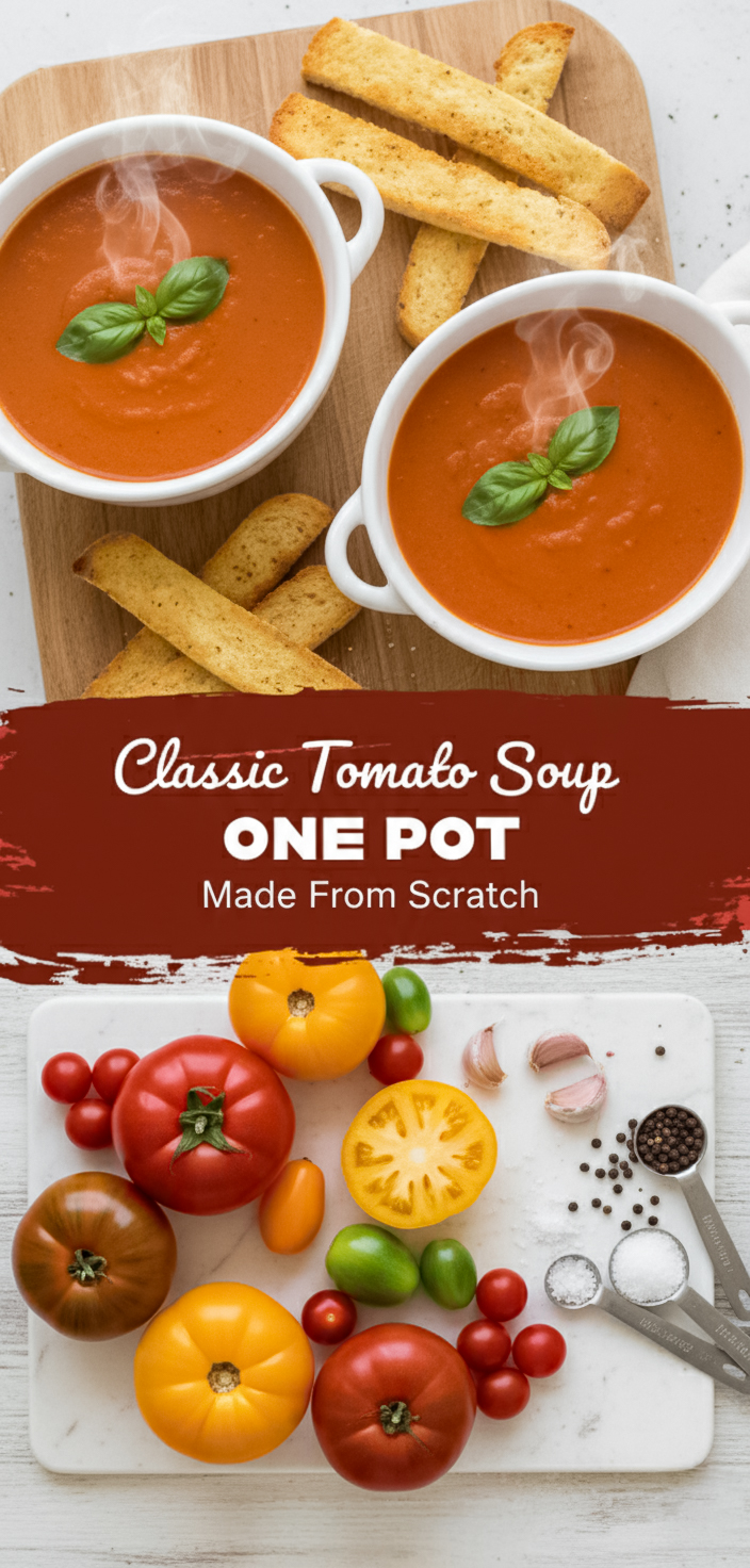 Classic Tomato Soup Made from Scratch in One Pot