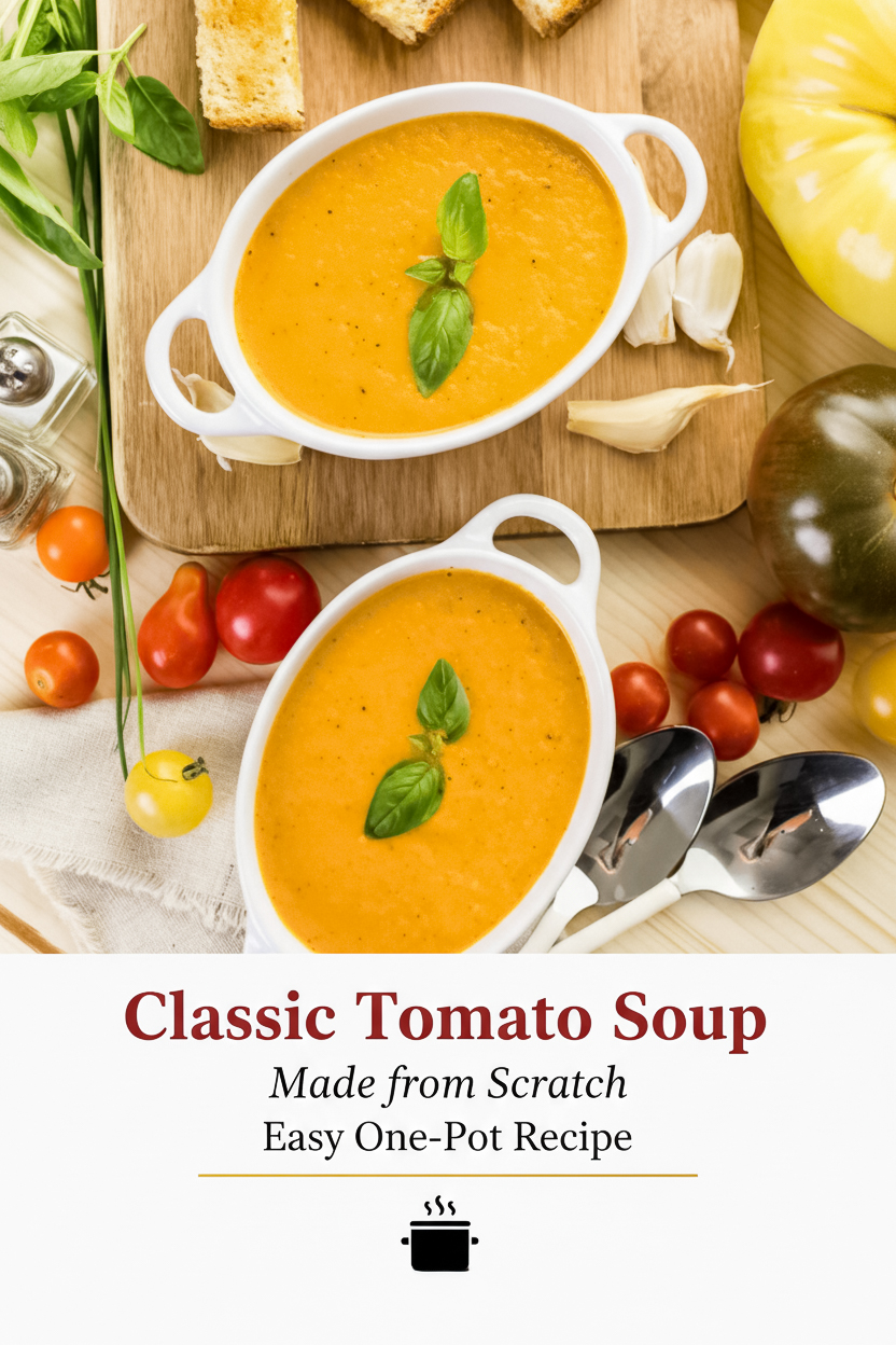 Classic Tomato Soup Made from Scratch in One Pot