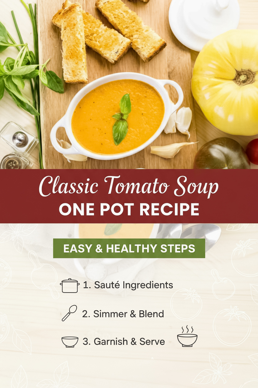 Classic Tomato Soup Made from Scratch in One Pot