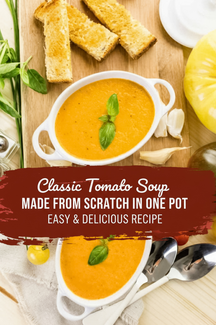 Classic Tomato Soup Made from Scratch in One Pot