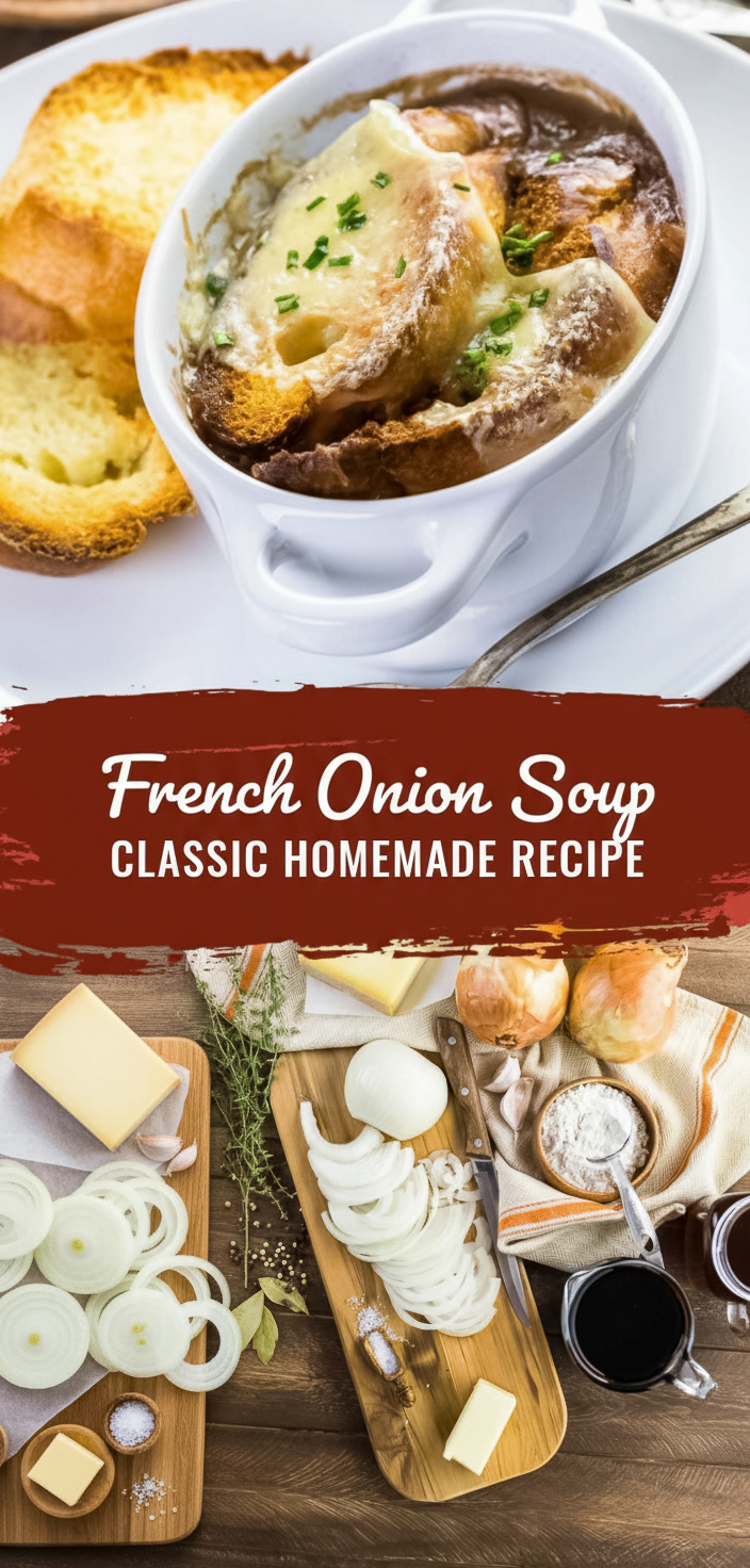This classic French onion soup is pure comfort. I slowly caramelize the onions until golden and sweet, then simmer them in rich broth and top with crusty bread and melted Gruyère. It’s cozy, flavorful, and feels like a restaurant-style dinner you can make at home in one pot.
#FrenchOnionSoup #ComfortFood #EasySoups #FallRecipes #CozyCooking #GruyereCheese