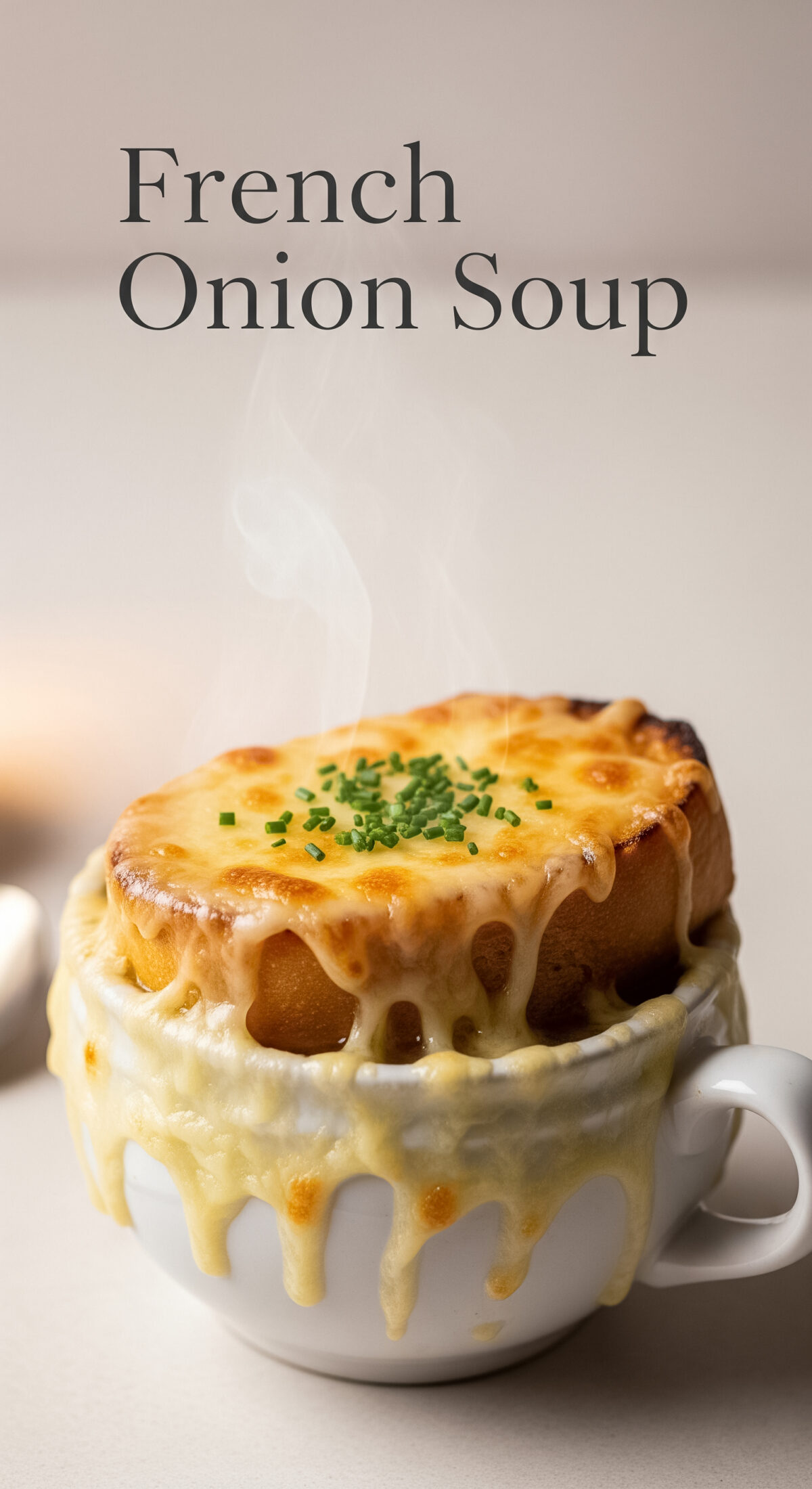 Classic French Onion Soup with Caramelized Onions and Gruyère