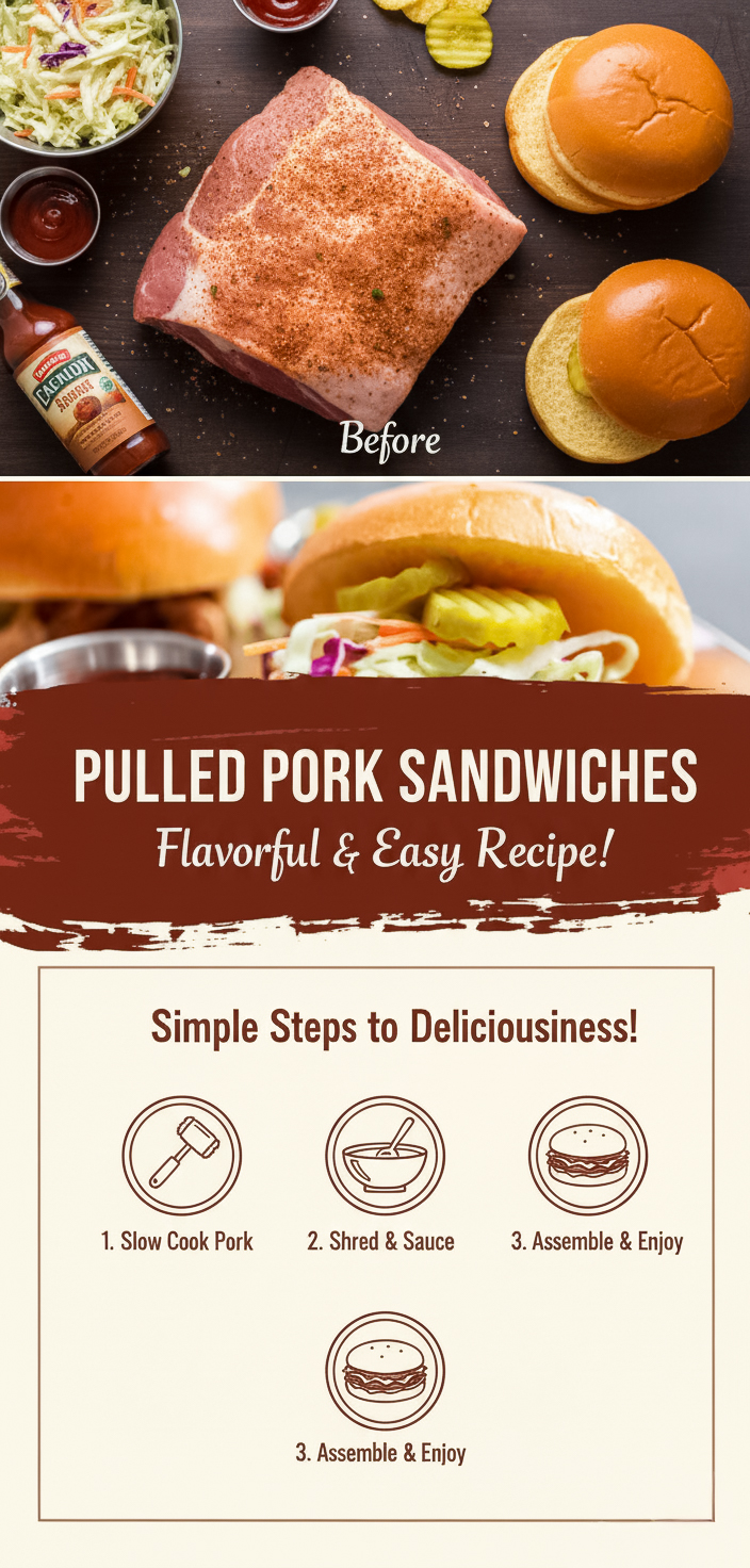 Easy Pulled Pork Sandwiches with Tangy BBQ Sauce