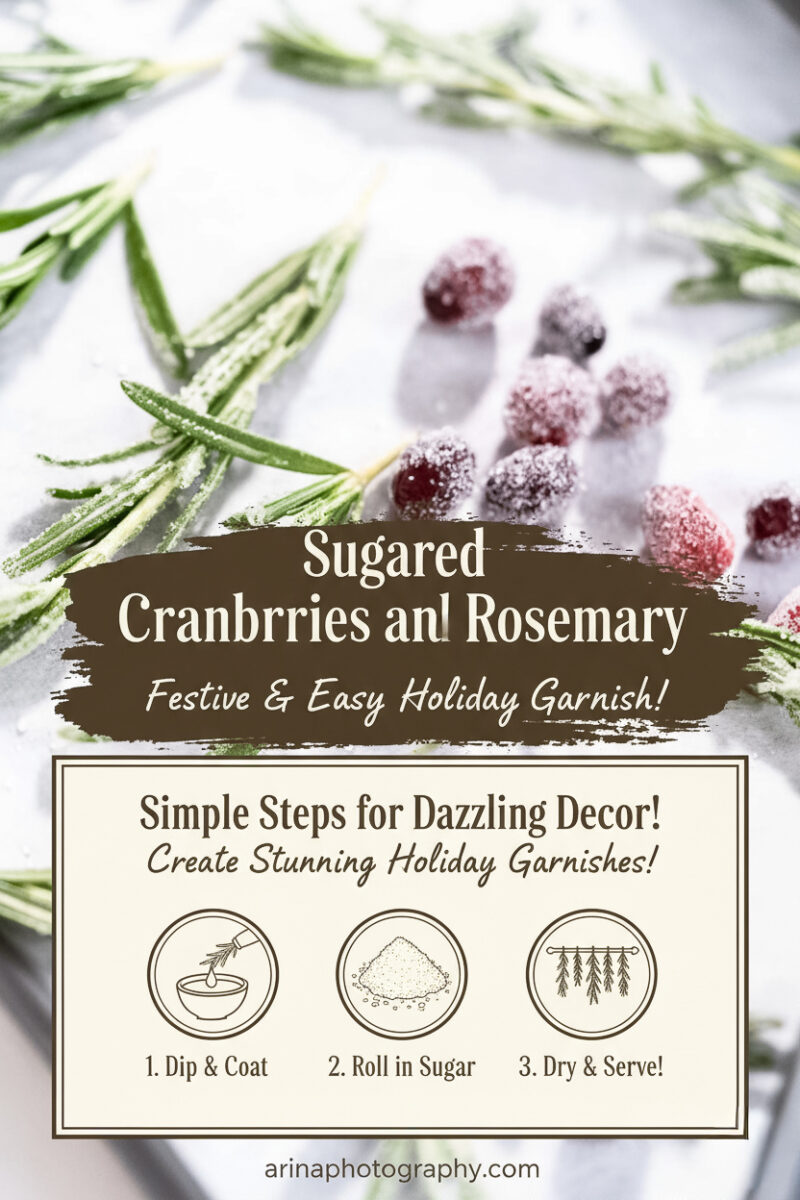 How to Make Sugared Cranberries and Rosemary for Holiday Garnishes