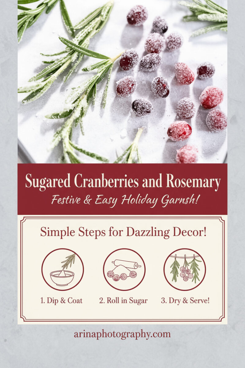 How to Make Sugared Cranberries and Rosemary for Holiday Garnishes