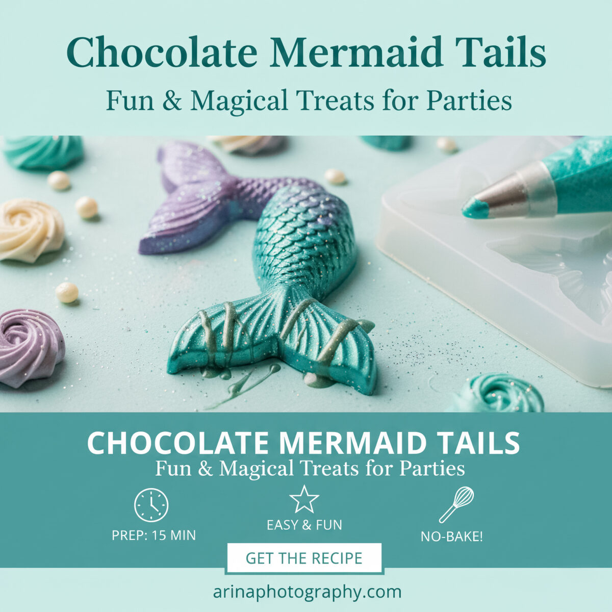 How to Make Chocolate Mermaid Tails for Birthday Parties