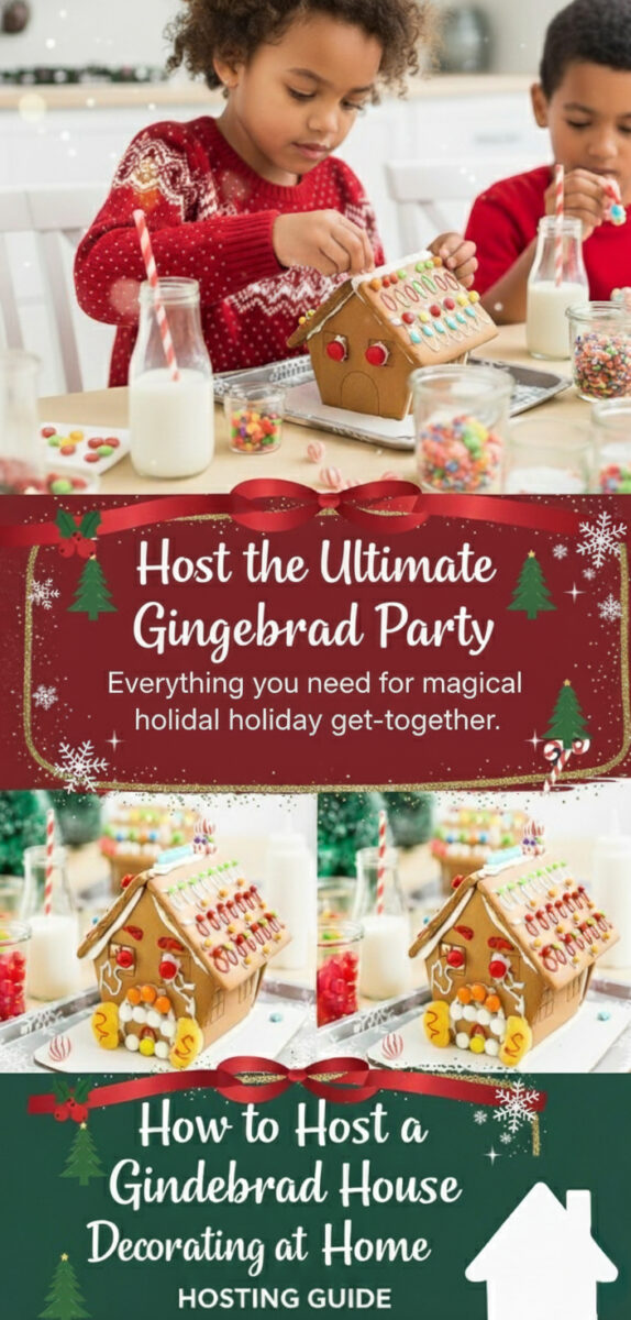 How to Host a Gingerbread House Decorating Party at Home