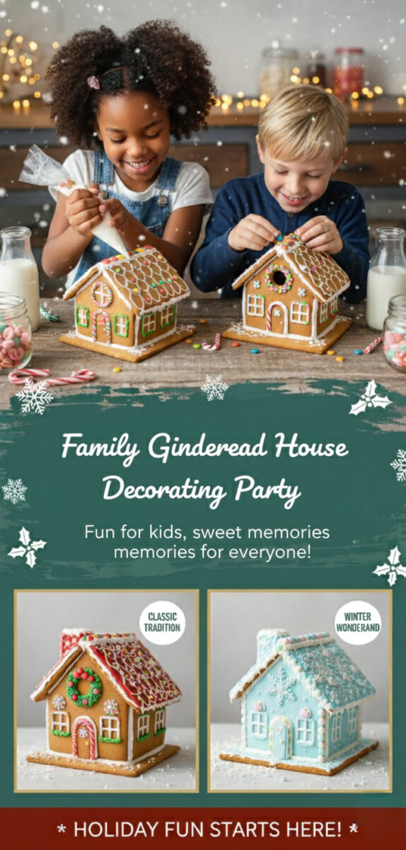 How to Host a Gingerbread House Decorating Party at Home