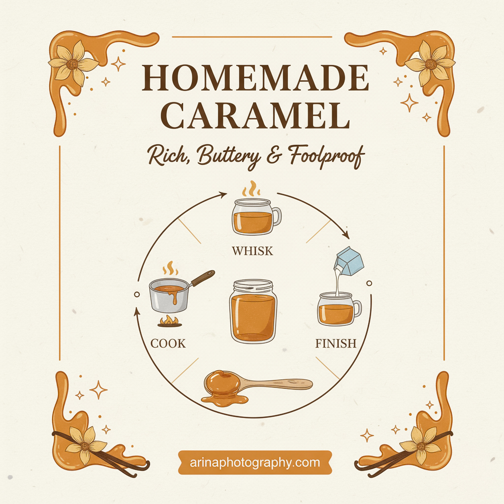 Homemade Caramel Sauce Made from Scratch on the Stovetop